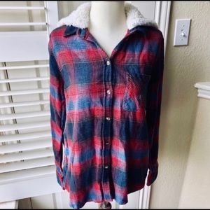 American Eagle Hooded Flannel